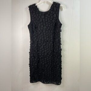 Karl Lagerfeld Paris,  black dress with flower detail.‎